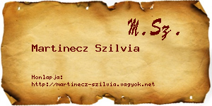Martinecz Szilvia névjegykártya