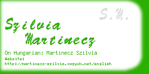 szilvia martinecz business card